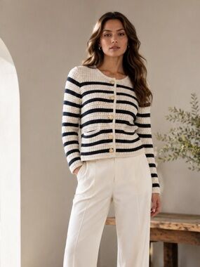 HOUSE OF HARLOW Textured Knit Cardigan